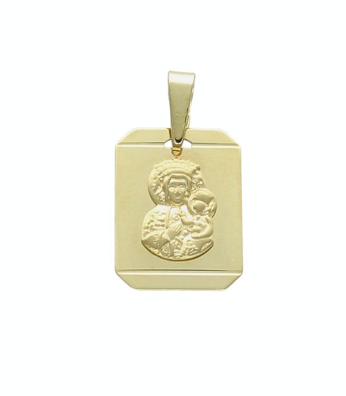 Złota zawieszka 585 medalik Matka Boska Częstochowska ZA 6064A.jpg